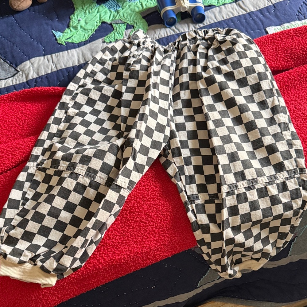 Checkered Black and White Pants